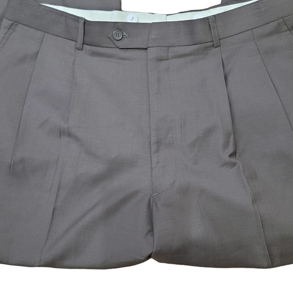 Vittorio St. Angelo Wool Suit 48R Two Piece 4 Button Single Breast Pleat No Vent - Picture 13 of 16